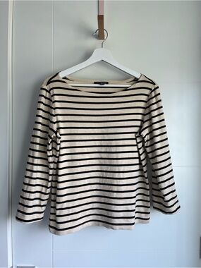 J. Crew Black & Cream Boatneck Mariniere😍😍😍